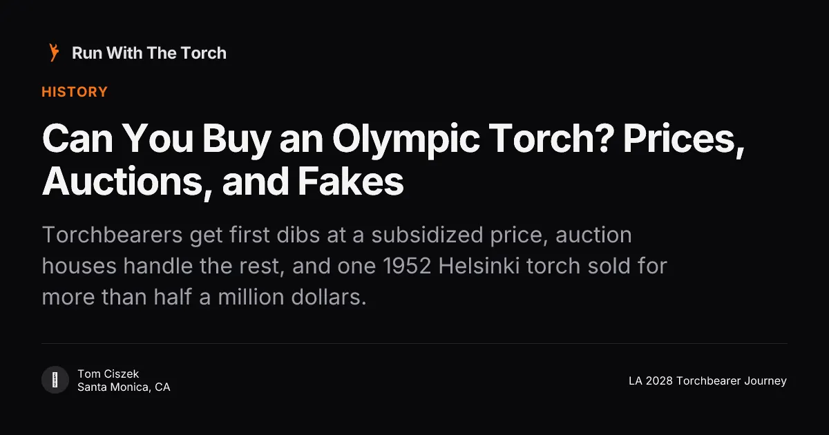 Can You Buy an Olympic Torch? Prices, Auctions, and Fakes