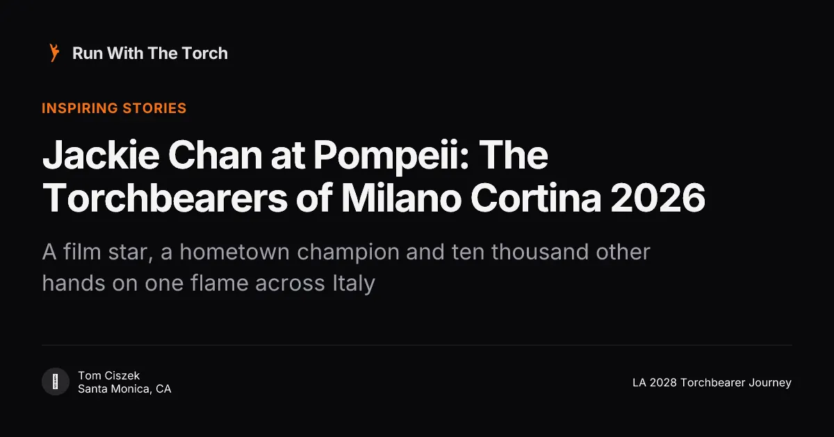 Jackie Chan at Pompeii: The Torchbearers of Milano Cortina 2026