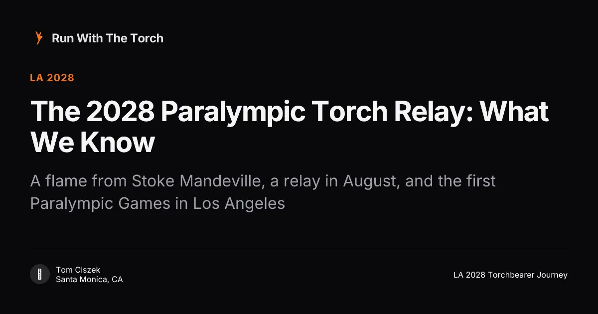 The 2028 Paralympic Torch Relay: What We Know