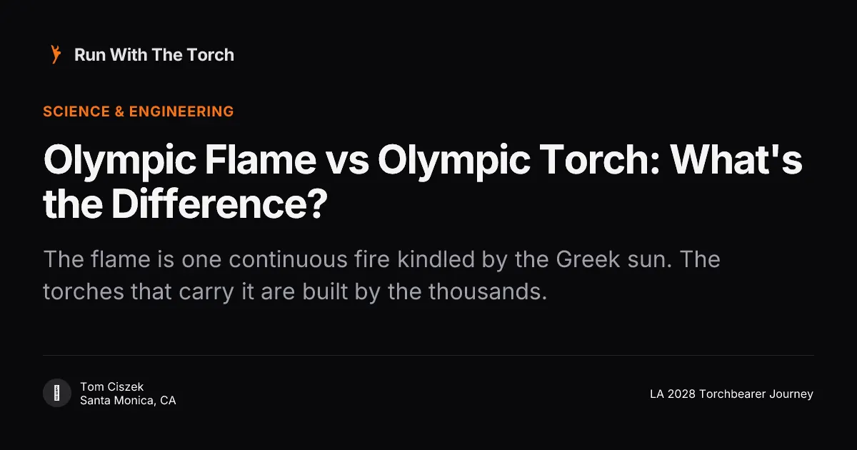 Olympic Flame vs Olympic Torch: What's the Difference?